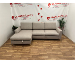 Sofa MARIO SLEEPING (Kairysis kampas, ištraukiamas)(Bežas)(Ekspozicija)